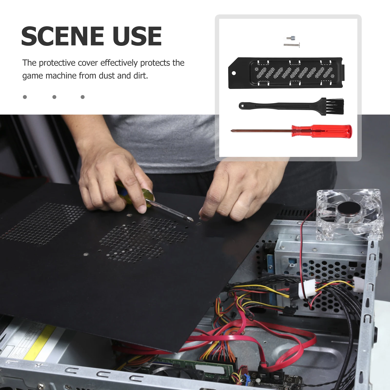 

1 set 1 Set Game Console Ssd Protector Metal Dustproof Cover Brush Screwdriver Alloy Lid Solid State Disk Replacement Parts Game