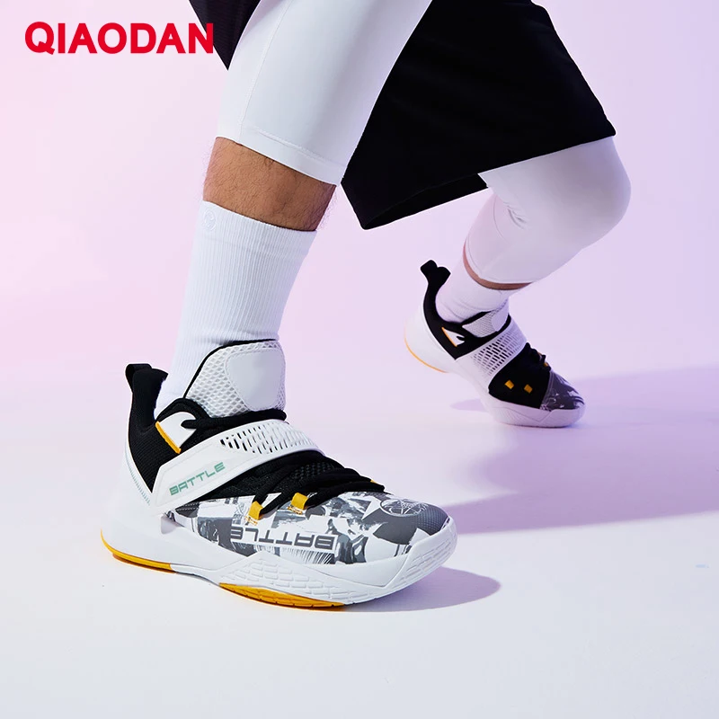 QIAODAN Basketball Shoes For Men 2023 High-top Professional Elegant Fashion Cushioning Non-slip Male Sneakers XM45210106