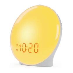 Wake Up Light Alarm Clock Sunrise/Sunset Simulation Digital Clock with Night Light FM Radio Desk Clocks Niditon