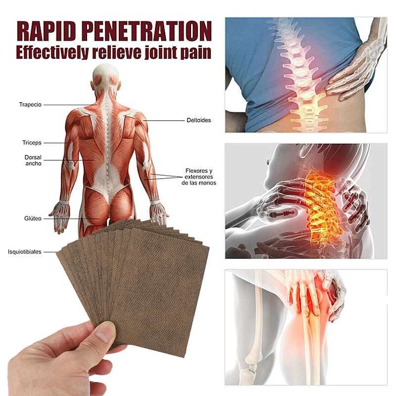 80PCS Shaolin Pain Relief Patch Rheumatoid Arthritis Plaster Body Neck Back Joint Painkiller Adhesive Stickers Health Care