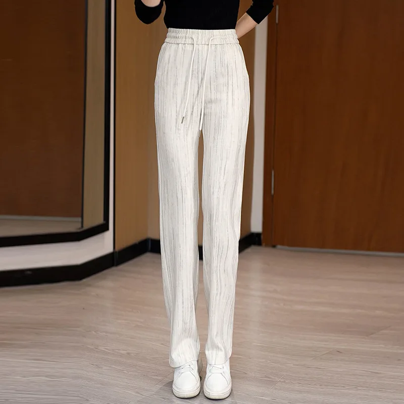 

Летние узкие брюки с высокой талией, спортивные повседневные свободные драпированные прямые брюки