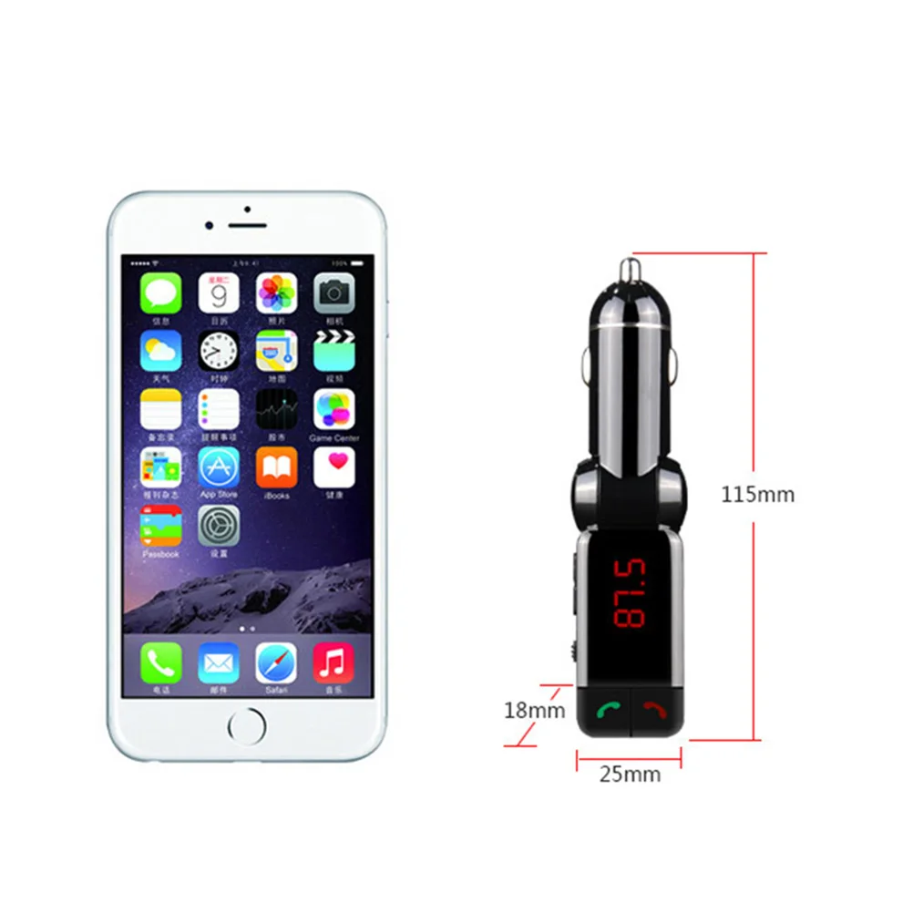 

Wireless Fm Transmitter Car Player Auto Digital Radio Receiver Mp3 Music Adapter Dual Usb Output 2.1A