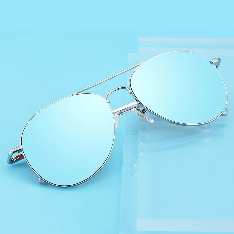 TOYEARN Vintage Oversized Pilot Sunglasses Women For Men Fashion Brand Designer Metal Frame Trending Mirror Sun Glasses UV400