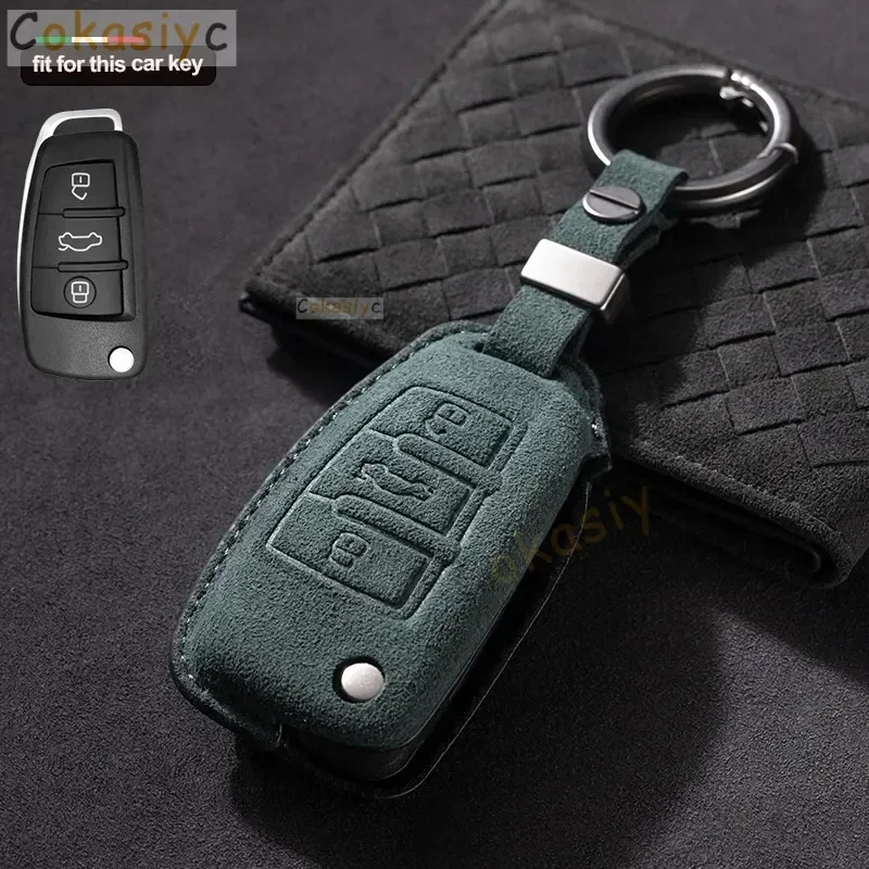 

Car Key Case Cover Shell For Audi Q7 Quattro A8 Quattro A1 A3 8P A4 A5 A6 A7 S3 S4 S5 S7 S8 R8 Q2 Q3 Q5 Q8 TT RS3 RS6 Suede