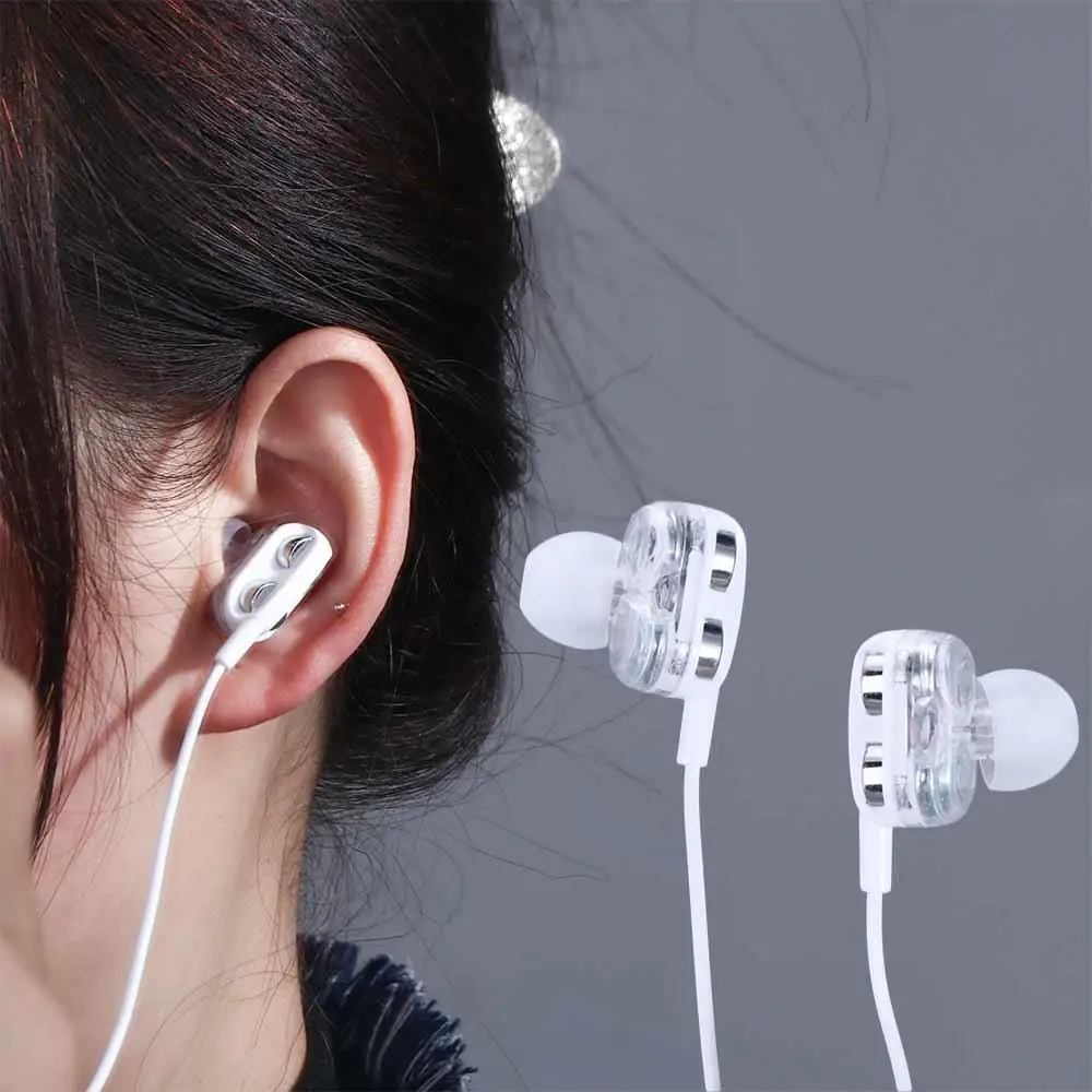 

Sleep Earphone In Ear Type Double Dynamic Coil Headphone Stereophony Wired Headset Wired Headphone 3.5mm Earphone Bass Earbuds