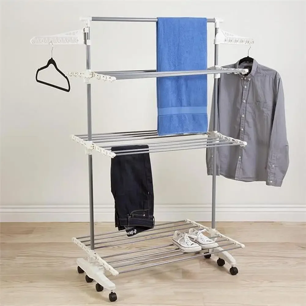 Stainless Steel Laundry Drying Rack Shirts Pants Towels and Shoes