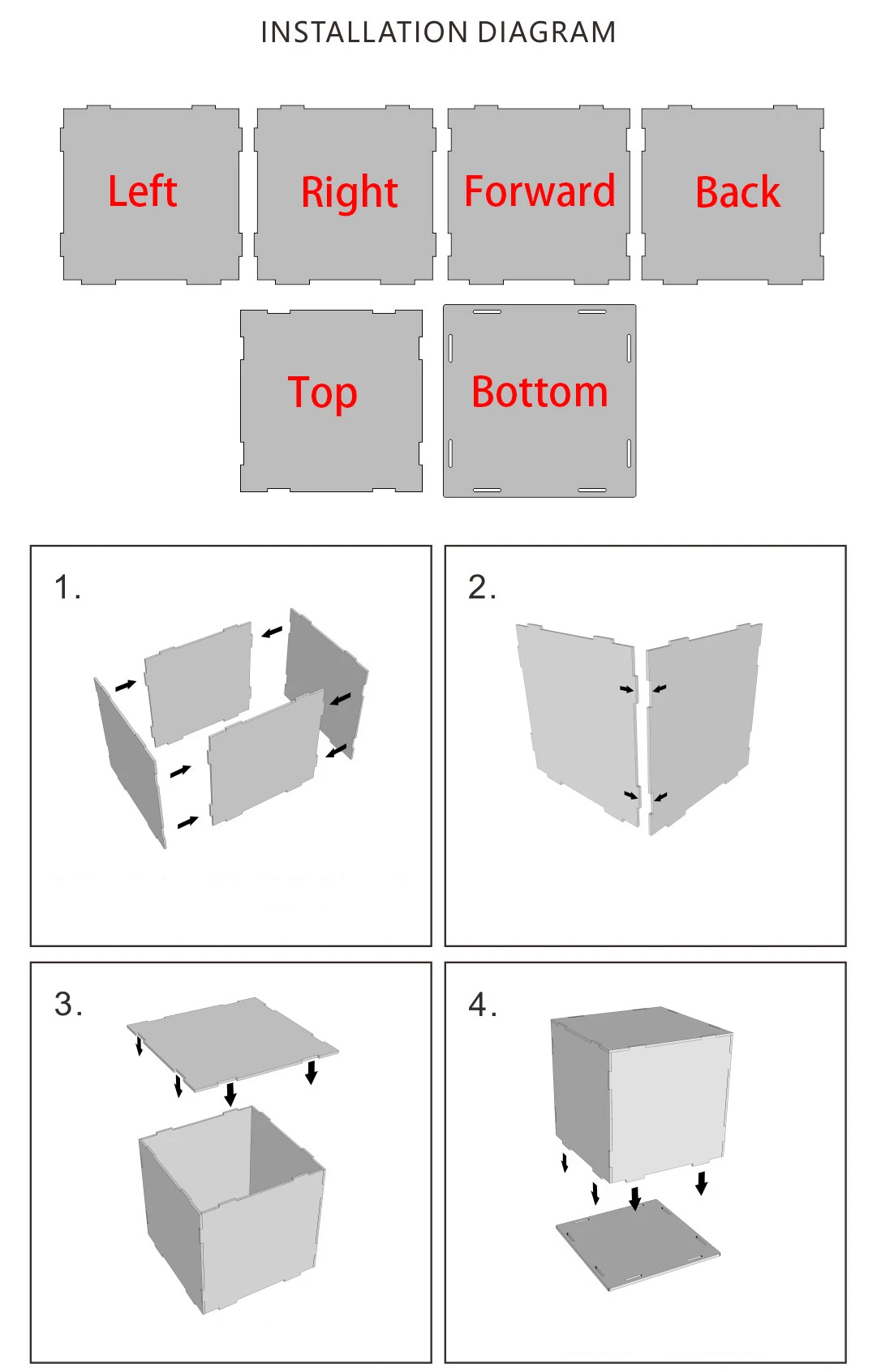 Borderless Acrylic Display Case For Anime Figure Building Block Dust Cover Clear Storage Box For Lego Car Model Collectibles