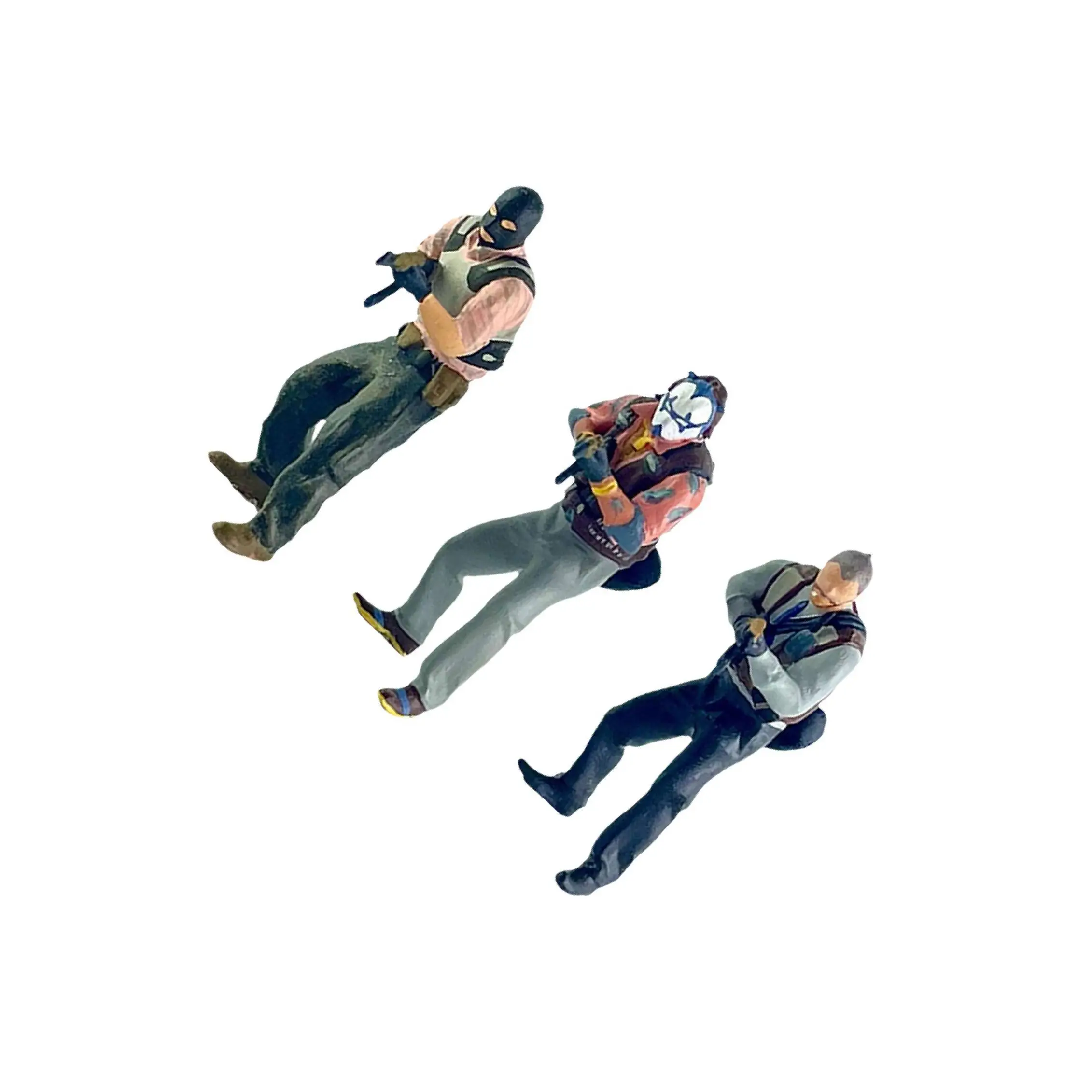 3 قطعة 1/64 مقياس ديوراما أرقام الراتنج ل حديقة الجنية دمية ديكورات منزلية #6