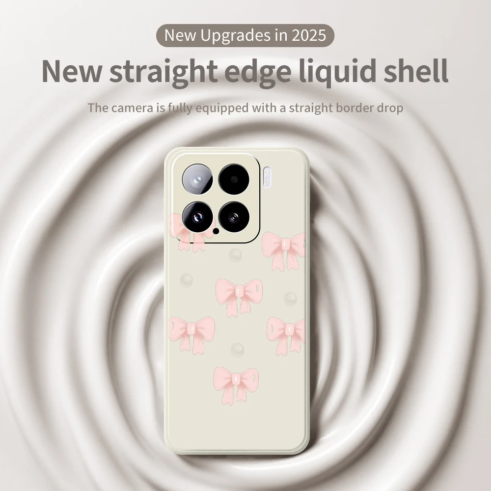 샤오미 미 15 울트라 미 14T 13T 12T 미 11T 프로용 달콤한 리본 폰 케이스 실리콘 충격 방지 커버 샤오미 미 13T 프로 케이스