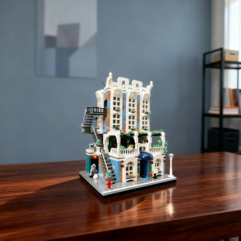 

3708 деталей MOC: Модульная модель уличной сцены «Пиццерия Бодега Аркад» — Конструктор для творчества, подарок, декор для демонстрации, сборная модель