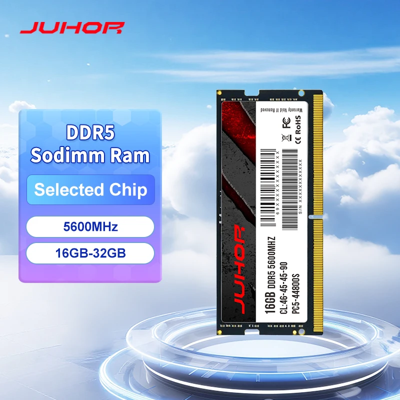 

JUHOR Laptop Memory DDR5 16GB 32GB 5600MHz Sodimm Memoria Ram