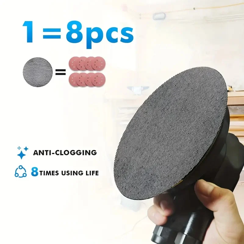 50 قطعة 5 بوصة هوك وحلقة جلخ الغبار الحرة شبكة الرملي ورقة 125 مللي متر شبكة الرملي أقراص مكافحة حجب طحن الصنفرة للسيارة