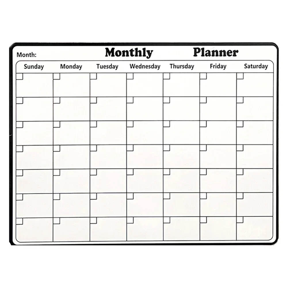 Magnetic Dry Erase Monthly Calendar Board Calendar Sheet Magnetic Sticker Message Board Menu Month Planner For Fridge Whiteboard