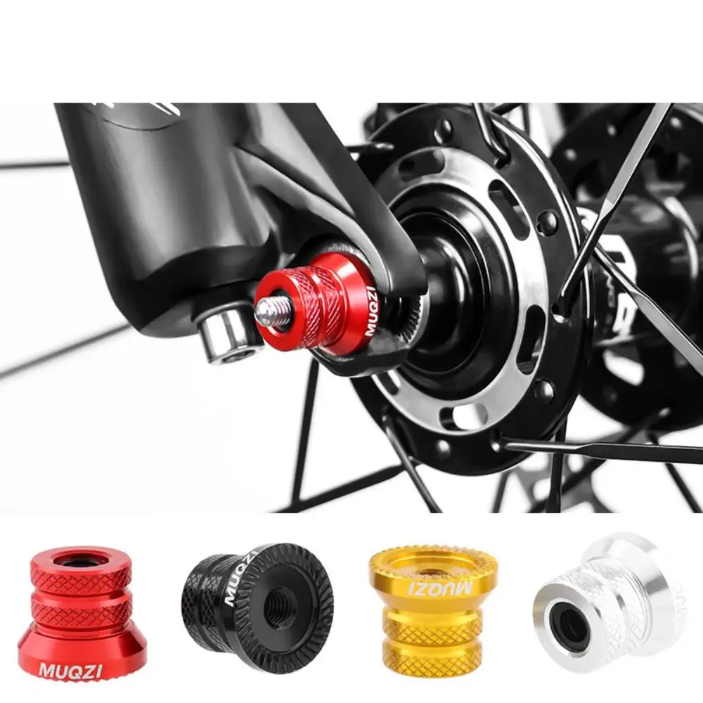 1 Pair Aluminium Alloy Bike Hub Nut Lightweight High Strength Bicycle Axle Nut Corrosion Prevention CNC Milling