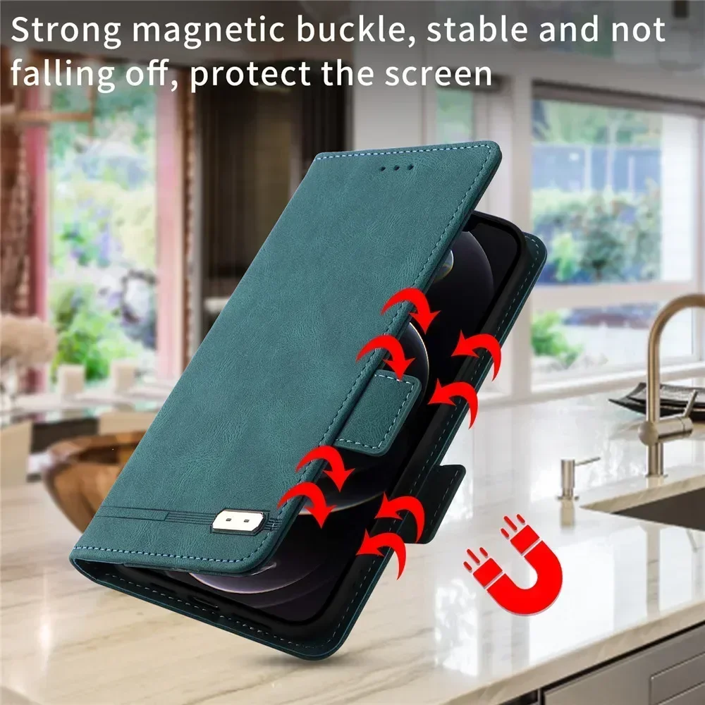 For Poco X6 F6 M6 Pro 4G 5G Flip Case Leather Book Etui For Xiaomi Poco X7 Pro Wallet Funda Mi Phone C75 C65 X6 X 6 F6 M6 Cover image 2