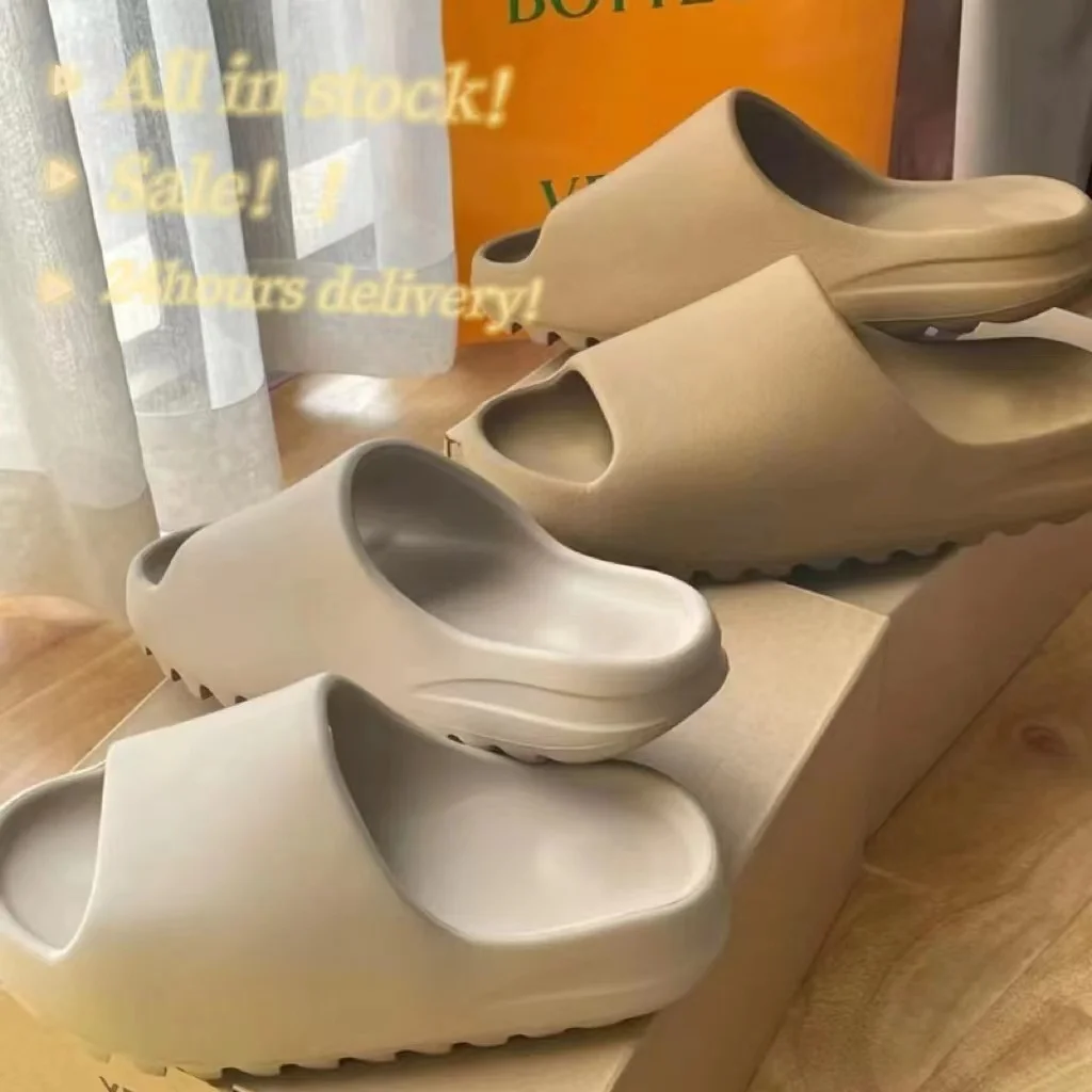 Eva Bedrukte Sandalen, Zomer Shitting Sensatie, Kokosslippers, Dikke Zolen, Antislip, Externe Kleding, Paar Strandsandalen