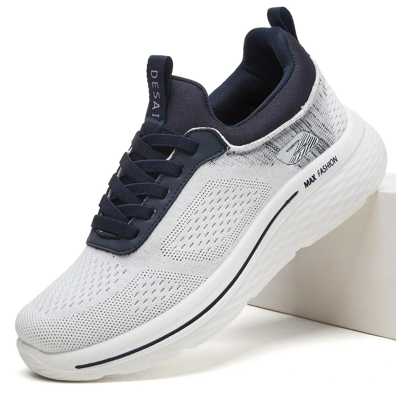 Desai Men's 2026 Autumn Mesh Running Shoes Lace-up Breathable Thick Sole Lightweight Walking Men's Sneakers And Casual Shoes