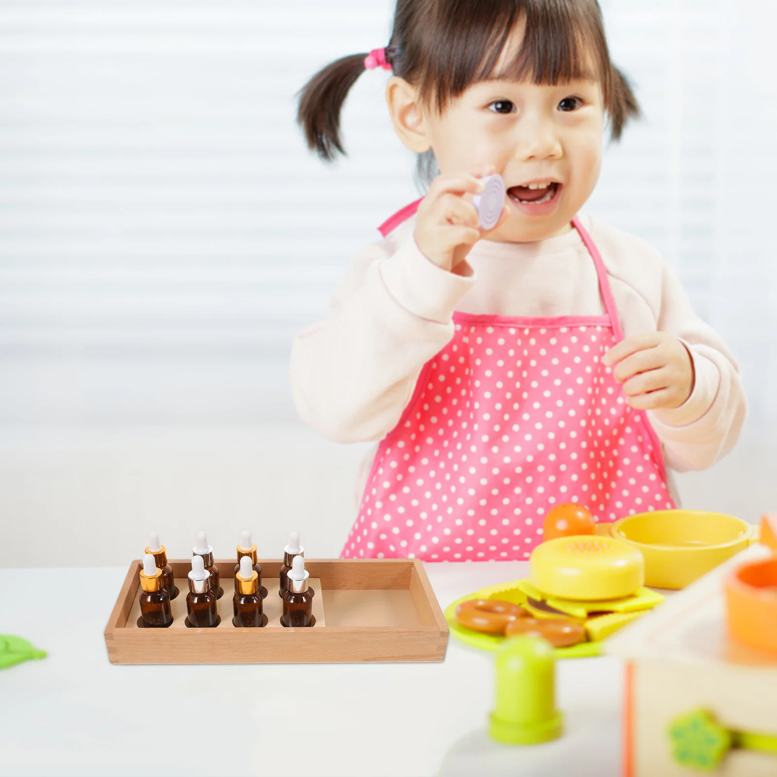 1 مجموعة خشبية طعم تحسس زجاجة مونتيسوري للأطفال الصغار ألعاب تعليمية حسية المهارات الحركية الدقيقة الطفل المعرفي