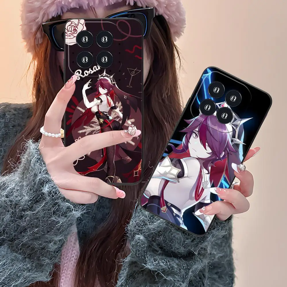 

Game GI Rosaria Matte TPU Mobile Phone Case for Xiaomi 15 14 13 12 Mi 11 T Ultra Lite Pro S X 5G Colorful Printing Cover