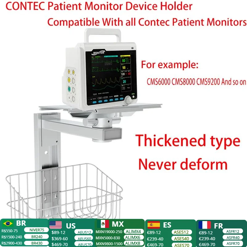 CONTEC Brand Patient Monitor Device Holder Thickened Type Never Deform Compatible With All Contec brand Patient Monitors