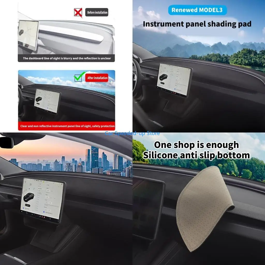 

X5XF Dashboard/Rear Window Cover Pad Fit for Sunshade Protector Anti UV Pad