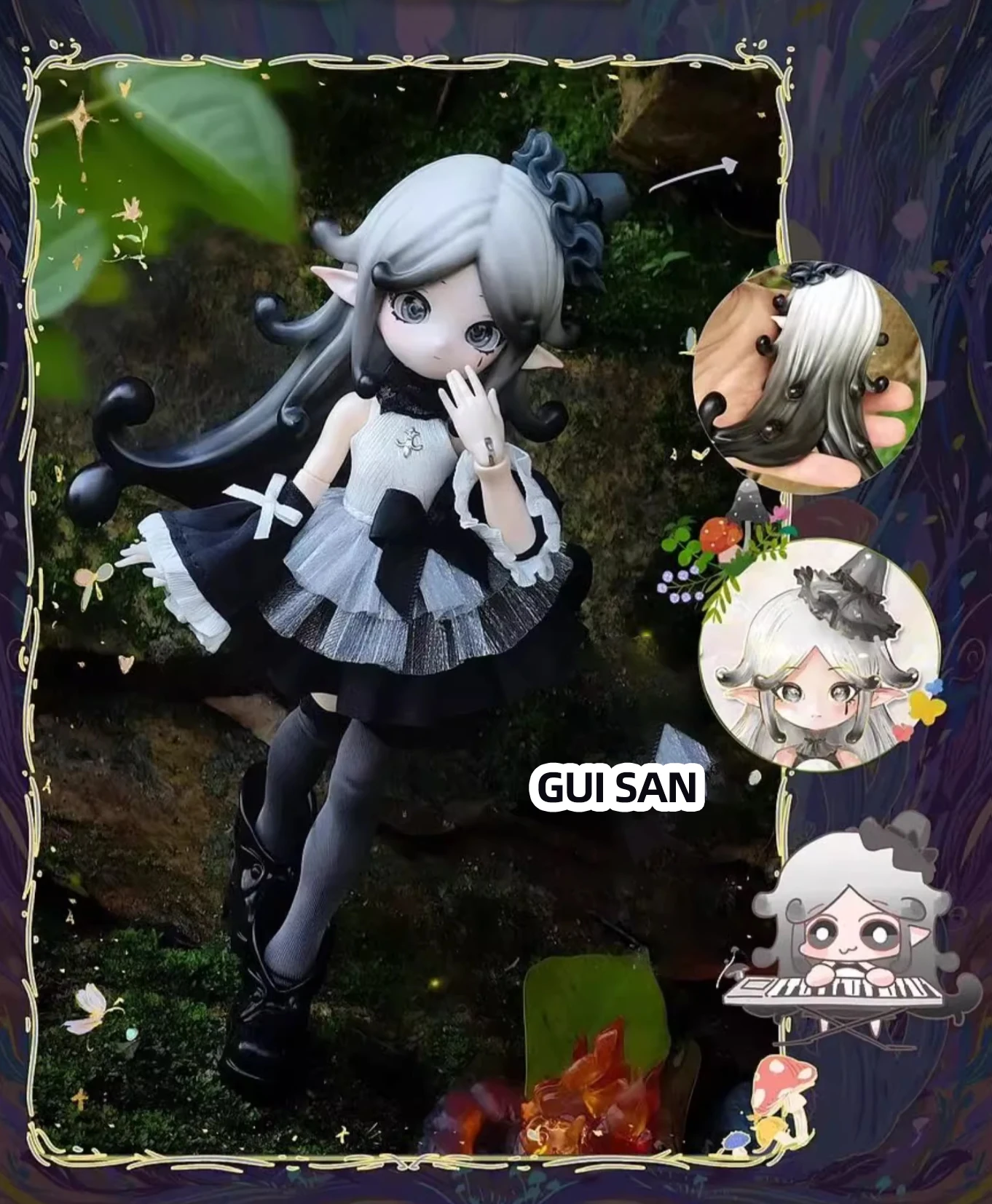 Authentische, sofort lieferbare Pilz-Fungus 1/12 BJD Blind Box bewegliche Gelenkpuppe Anime-Figur Sammlerstück Trendspielzeug Ornamente Geschenke – Detail 7