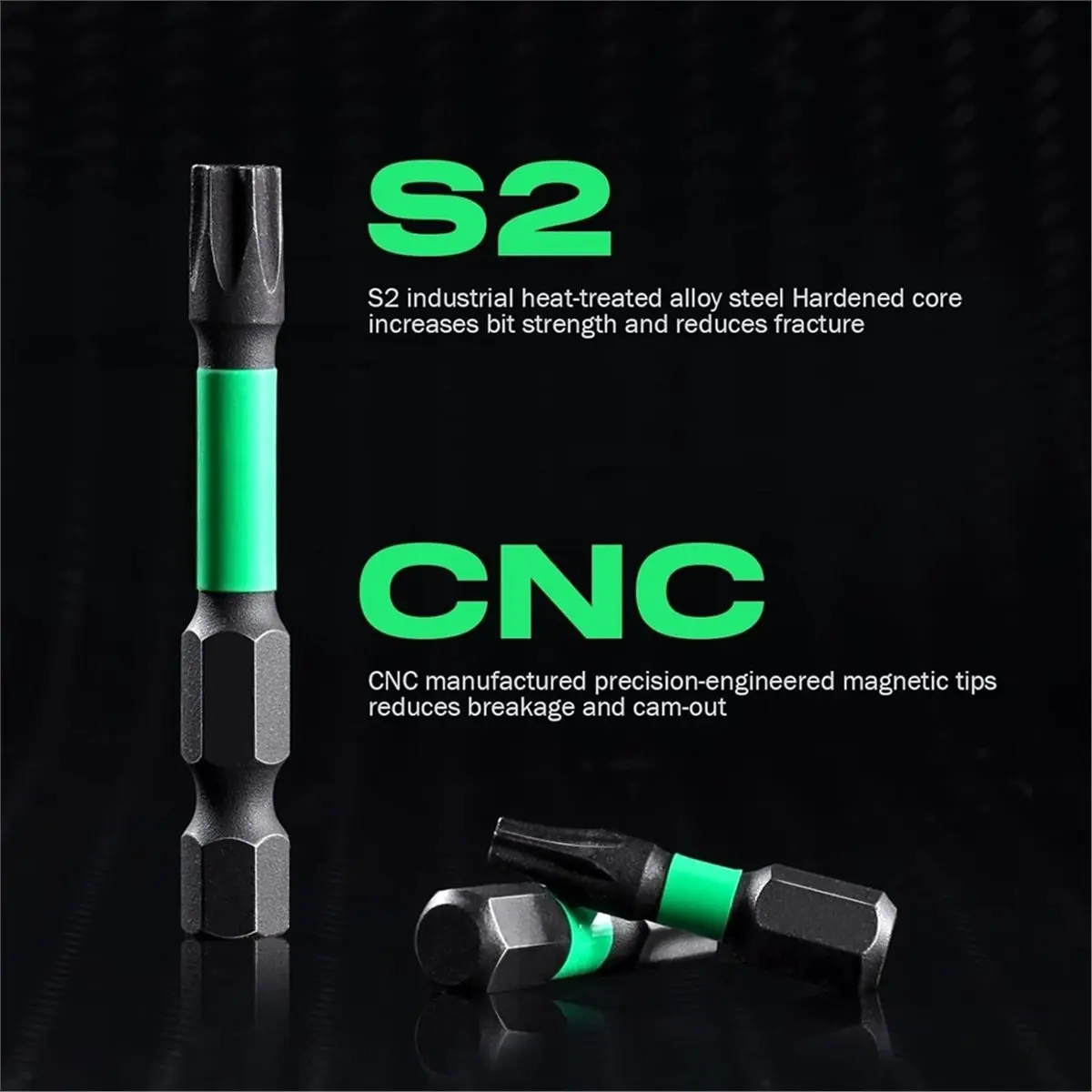 Time Saving Impact Torx Bit Set 25mm /50mm (TT7-TT40), S2 Steel Security with Tamper Proof & Magnetic Screwdriver