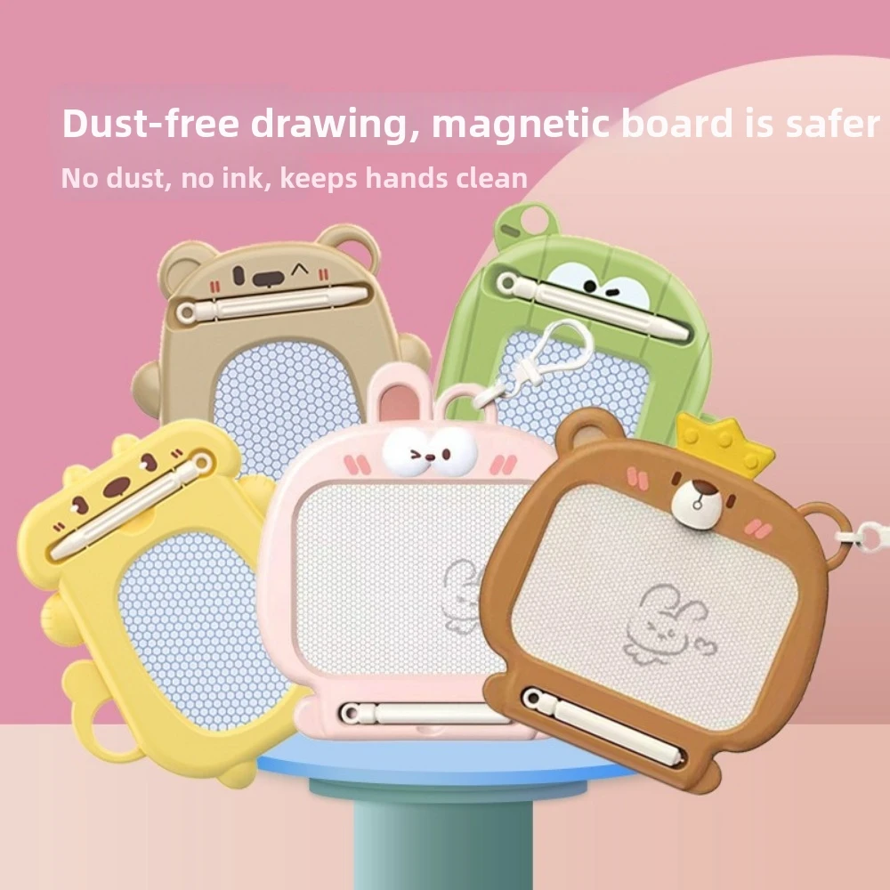DIY Magnetic Drawing Board Keychain Funny Creative Writing Board Pendant Erasable Hanging Charm Mini Doodle Pad Keychain For