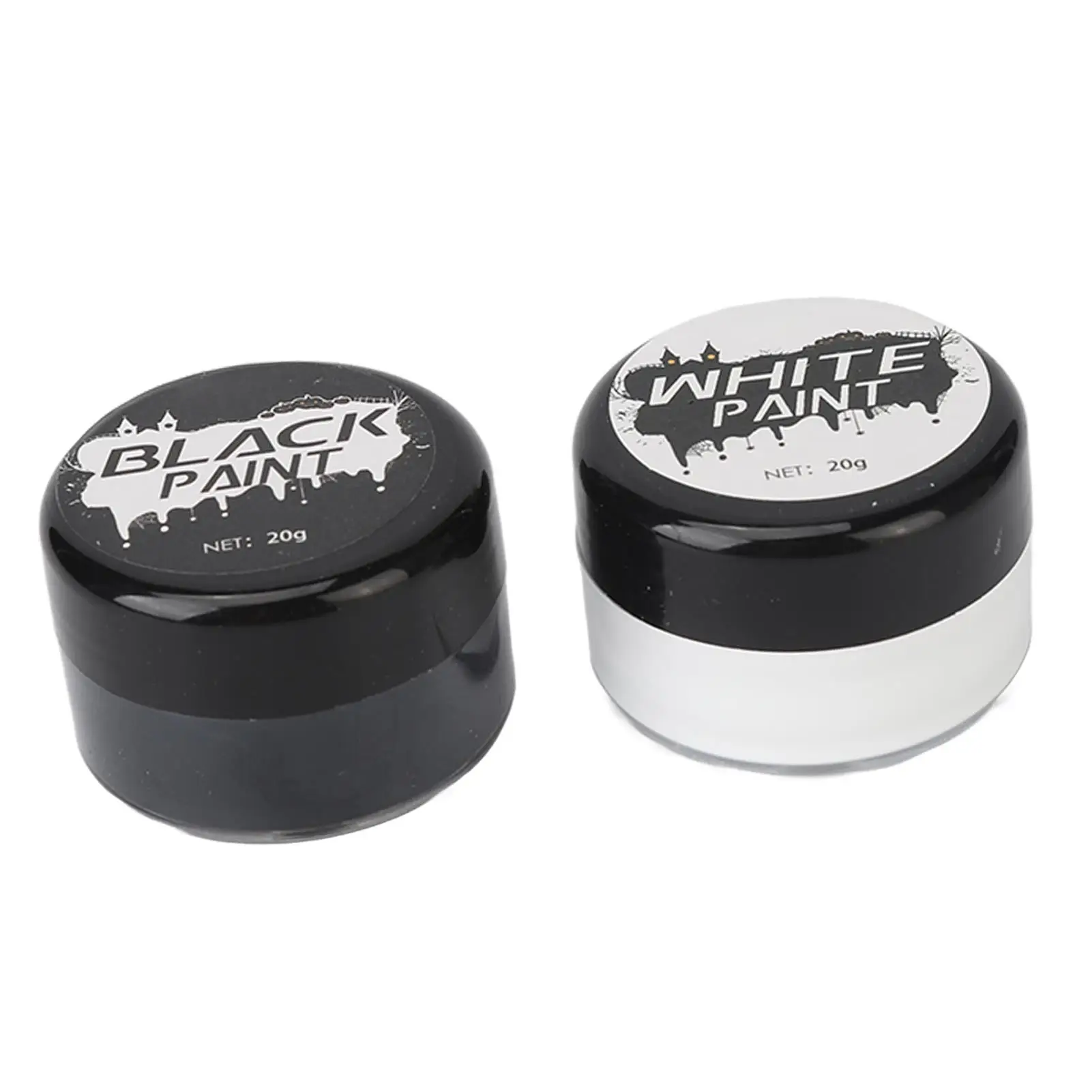 Kit de pintura facial segura y duradera de alta calidad para festivales y eventos Colores vibrantes no irritantes Blanco negro para maquillaje