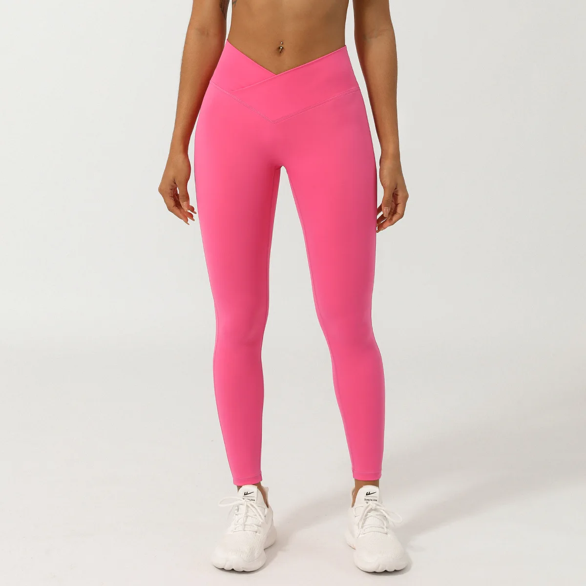 

Women High Waist V-Waist Yoga Leggings Butt Lifting Compression Gym Pants Slim Fit Workout Running Fitness Tights Sportswear