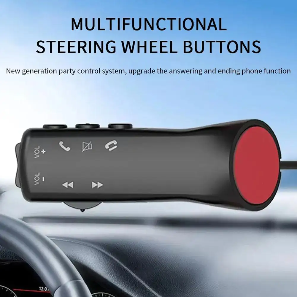 

Car Wheel Steering Control Buttons for MP3 Stereo Radio Hang up Answer phone calls7 Keys Function Vehicle Modification Acce T7V7