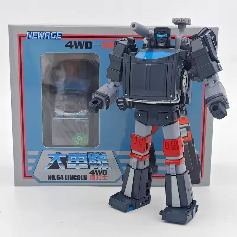 Em estoque newage na h64 lincoln trailbreaker mini transformação figura de ação modelo estátua robô coleção brinquedos presentes