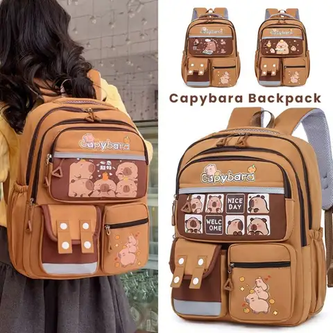 고품질 나일론 Schoolbag Capybara 경량 배낭 부담을 완화 방수 배낭 학교 사무실