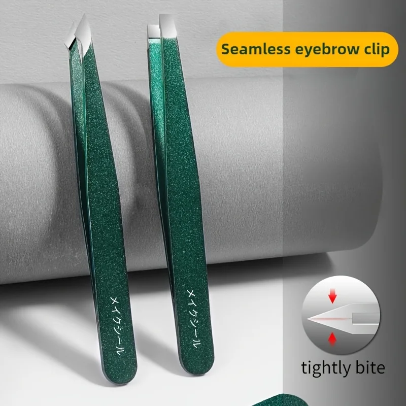 Conjunto de pinças de aço inoxidável, 4 unidades, clipe de sobrancelha, extrator de cabelo fino multifuncional, adequado para remoção de pelos faciais