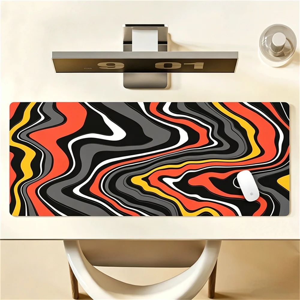Thickened Orange Gradient Waterproof Keyboard and Mouse Pad Non-Slip Artistic Design Gaming Desk Mat Office Accessories Layout