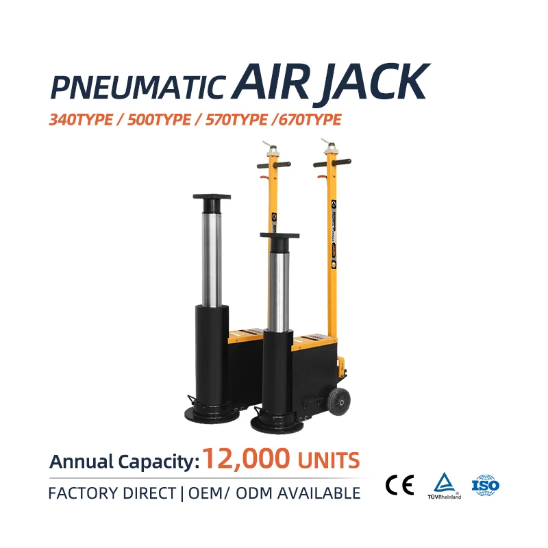

Industrial Workshop Equipment 340mm 500mm 67mm Air Pressure Jack Heavy Duty Pneumatic Air Jack