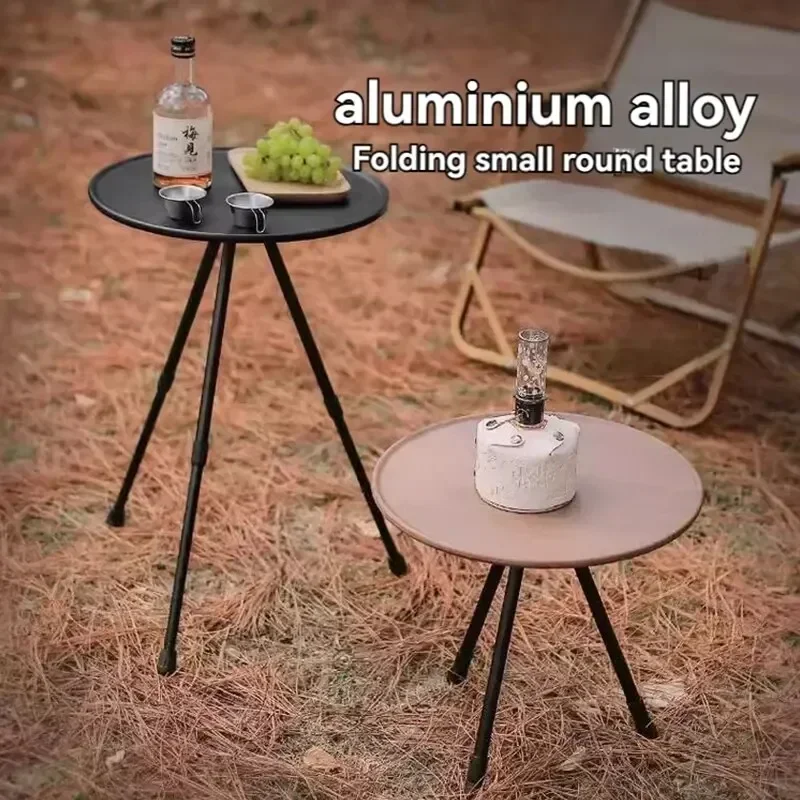 Outdoor Small round Table Camping Leisure Ultra Lightweight Portable Picnic Garden Table Coffee Table Tea Table Dining Table