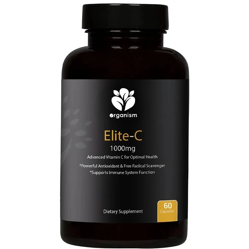 Elite-C – 1000mg of Pure, Non-Acidic Vitamin C – High-Absorption, Rosehip, Rutin, Acerola – Non-GMO, 60 Capsules