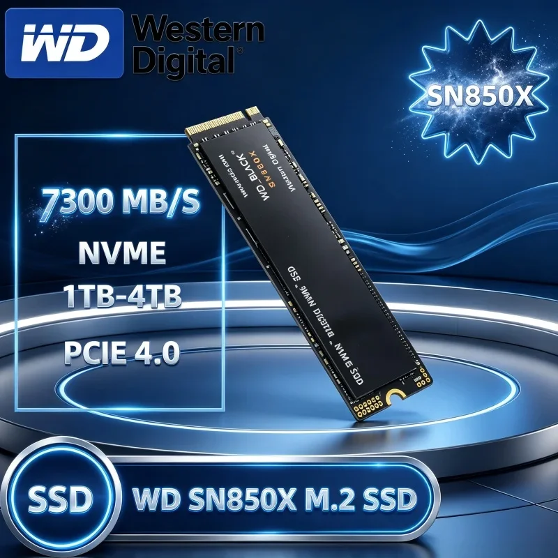 Hot Selling WD_BLACK SN850X Western Digital 1TB 2TB 4TB M.2 2280 PCIe4.0 NVMe SSD High Speed Gaming Storage PC Upgrade