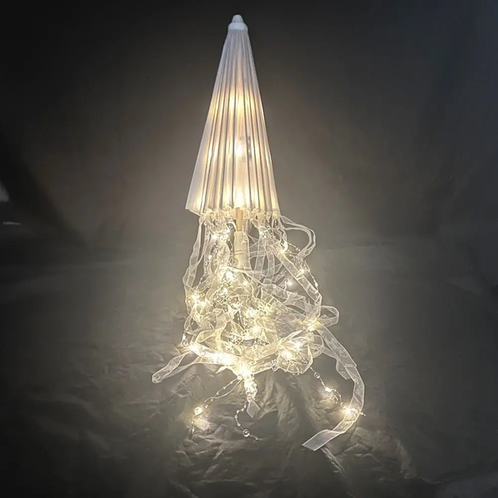 ร่มไหมพรม LED ทำมือ สไตล์จีน-ญี่ปุ่น หลายแบบ ขนาดเส้นผ่านศูนย์กลาง 70/82 ซม. สำหรับคอสเพลย์ ร่มโบราณสำหรับเต้นรำ