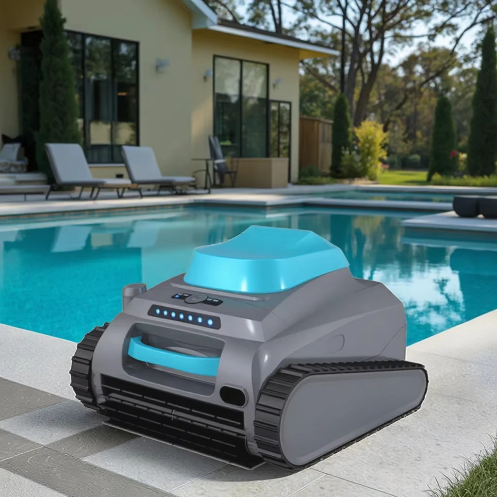 

800 Cordless Robotic Pool Cleaner Portable Vacuum Automatic Climbing Wall Waterline Cleaner Smart Cleaner