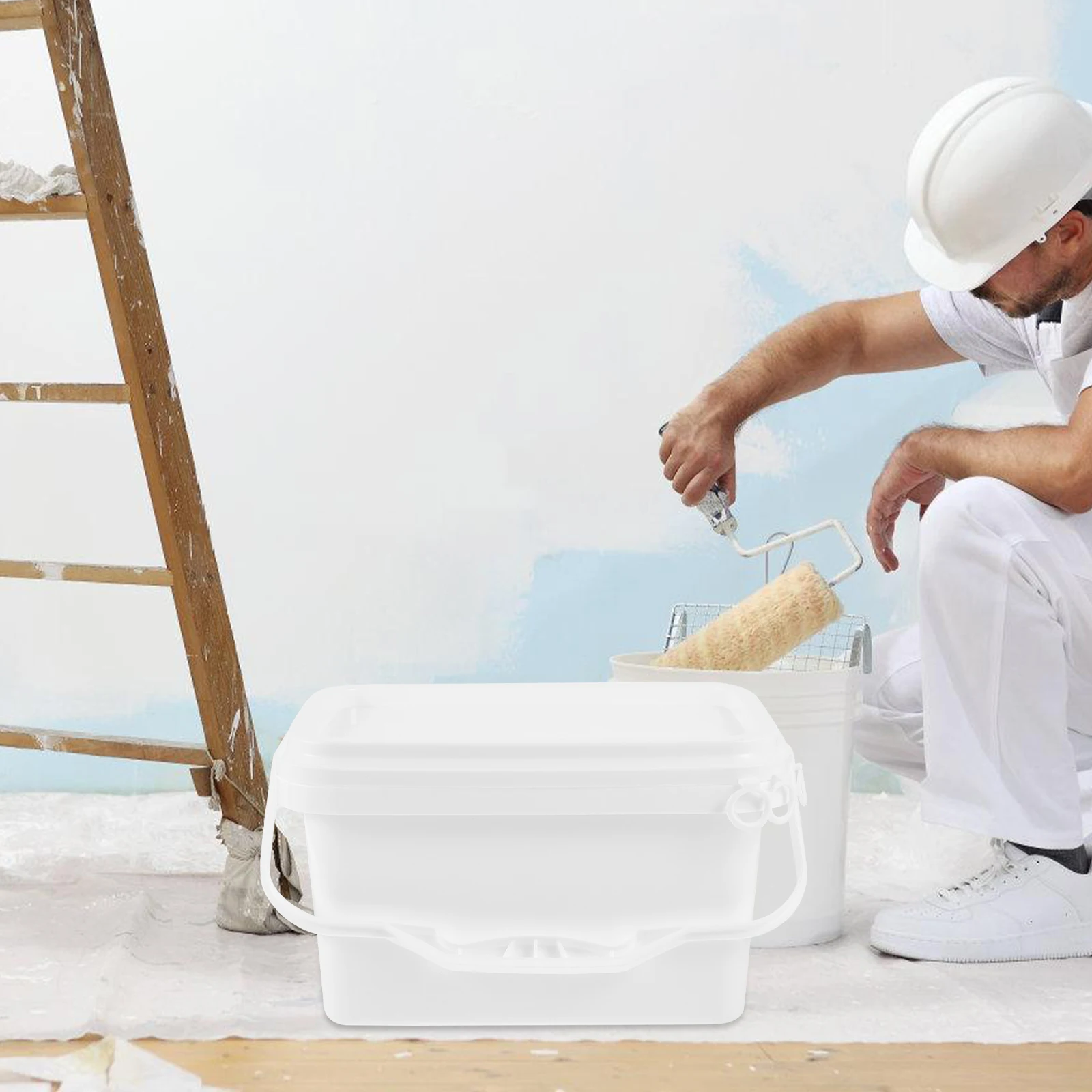

2L Paint Paint Bucket With Lid Container Lid Lightweight PP Art Bucket Material Empty Favor Packaging Household