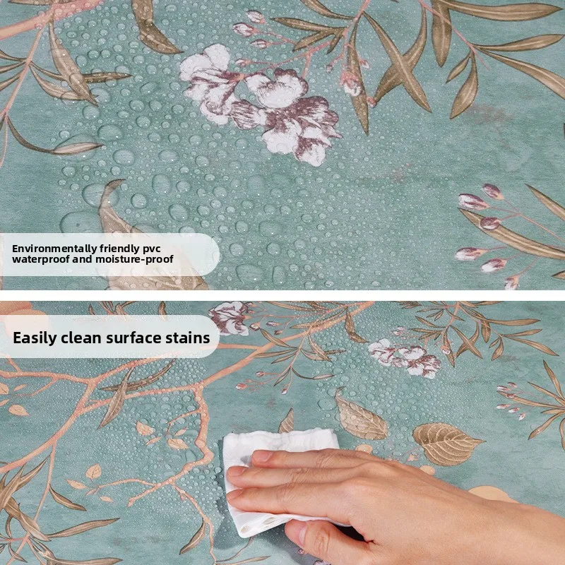 ديكور غرفة النوم والحمام، بولي كلوريد الفينيل السميك المقاوم للماء، ورق حائط ذاتي اللصق مزين بالزهور، ملصقات خزائن المطبخ المقاومة للزيت