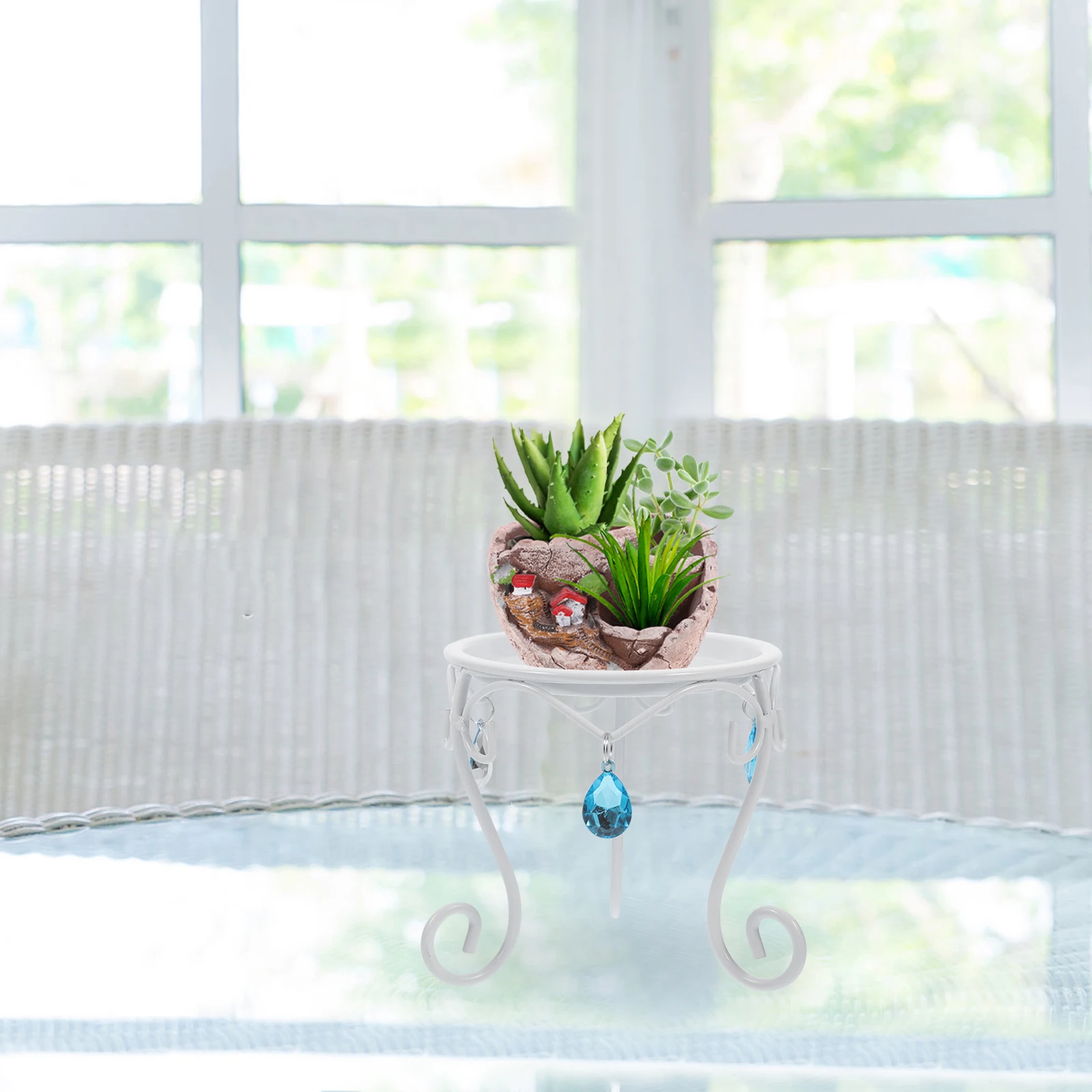 

Outdoor Gazing Globe Decorative Ball Stand Iron Crystal Ball Holder Metal Plant Holder Rustic Flower Pot Rack Indoor Outdoor