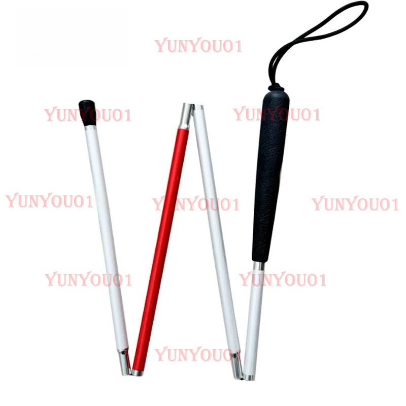 

Aluminum Alloy Blind Cane Cane Light 4-section Roller Flash Light Four-fold Blind Cane Blind Stick