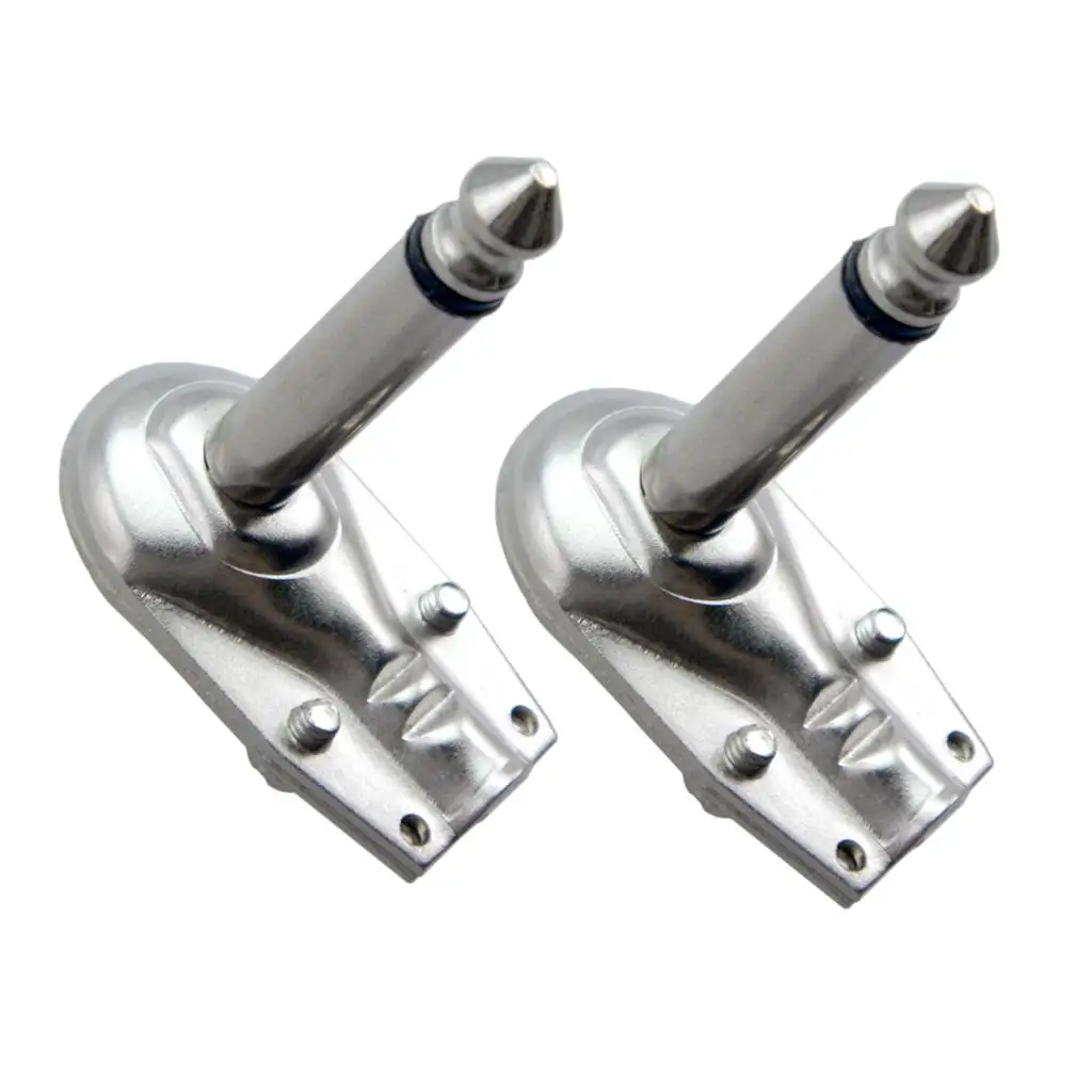 2 Pack 6.35mm 1/4'' Plug Audio Cable Connector for Guitar Bass