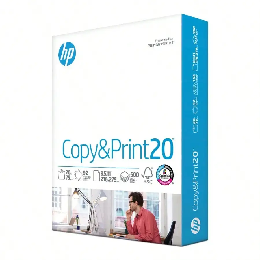 (5 pack) Printer Paper, 20 lb., 8.5 x 11, 1 ream (500 sheets)