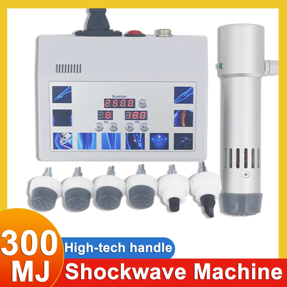 

300MJ Shockwave Therapy Machine ED Treatment Pain Relief Therapy Body Massage Physiotherapy Shock Wave Equipment Home Use