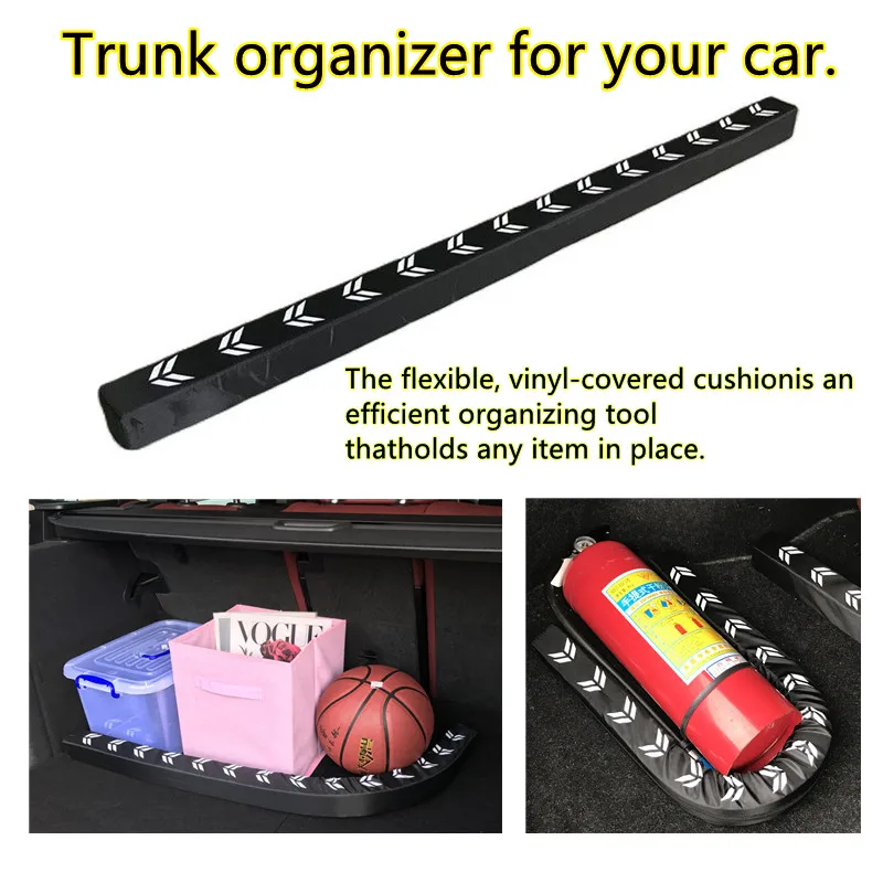 Unique Gift，Flexible Car Trunk Organizer,vinyl-covered cushionis Prevent Trunk Items Collision Damage Car Storage Accessories