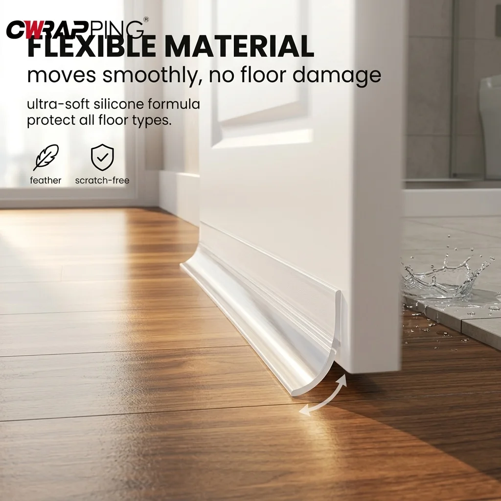 Door Draft Stopper Window Sealing Strip Seal Strip Keep Warm Dust Noise Insulation Silicone Weather Stripping for Home Doors Gap